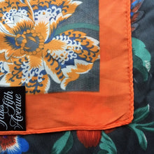 Load image into Gallery viewer, Saks Fifth Avenue Orange Trim Floral Scarf